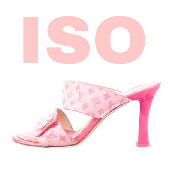 ISO LOUIS VUITTON PINK MONOGRAM HEELS sz 40 or 41 - Picture 1 of 1